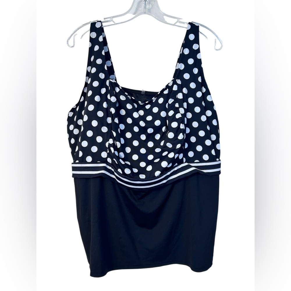 Lands’ End tankini swim top, size 24W DDD.